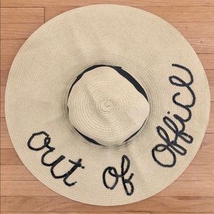 Handmade custom beach hat “Out of Office”